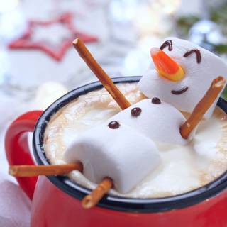 Winter hot chocolate wallpaper