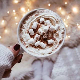 Winter hot chocolate wallpaper
