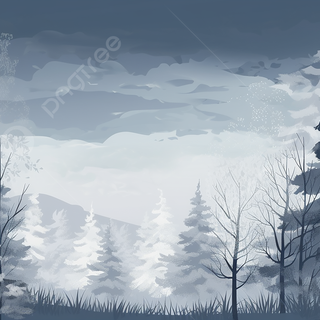 Forest winter night wallpaper