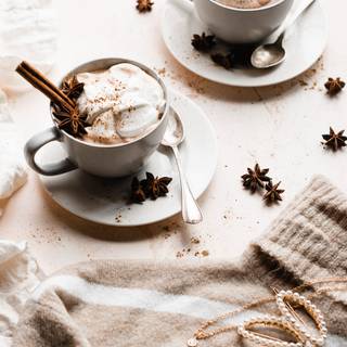 Winter hot chocolate wallpaper
