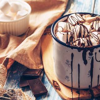 Winter hot chocolate wallpaper