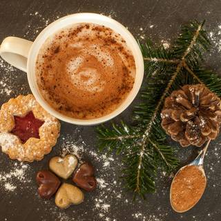 Winter hot chocolate wallpaper
