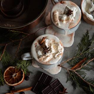 Winter hot chocolate wallpaper