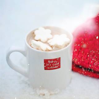 Winter hot chocolate wallpaper