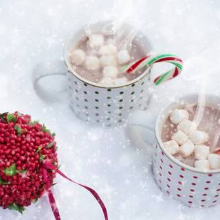 Winter hot chocolate wallpaper