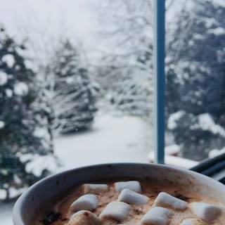 Winter hot chocolate wallpaper