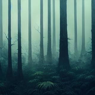 Spooky Halloween forest wallpaper