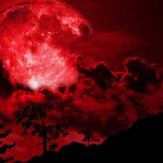 Aesthetic red gothic desktop wallpaper