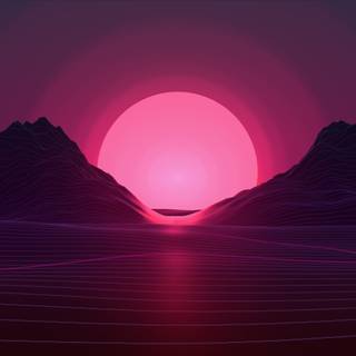 Neon sunset 4k wallpaper