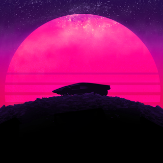 Neon sunset 4k wallpaper