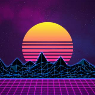 Neon sunset 4k wallpaper