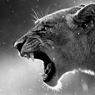 Angry lion 4k wallpaper