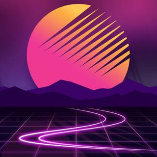 Neon sunset 4k wallpaper