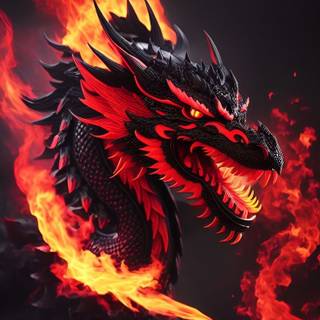 Red dragon phone wallpaper