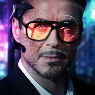 Tony Stark face wallpaper