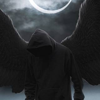 Boy in black wallpaper