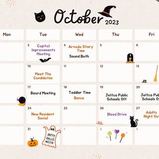 October 2023 Halloween desktop wallpaper