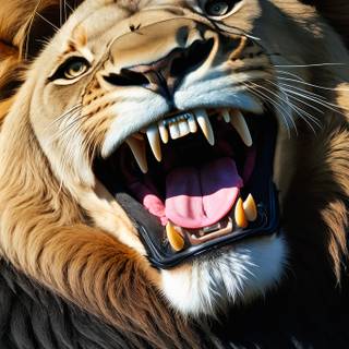 Angry lion 4k wallpaper