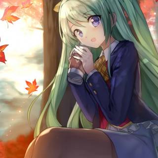 Hatsune Miku autumn wallpaper
