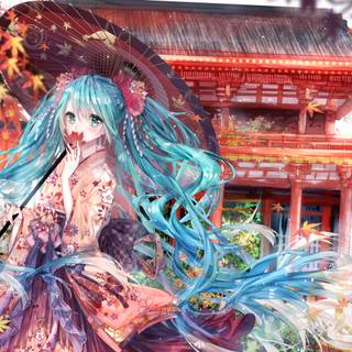 Hatsune Miku autumn wallpaper