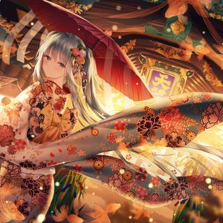 Hatsune Miku autumn wallpaper
