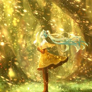 Hatsune Miku autumn wallpaper