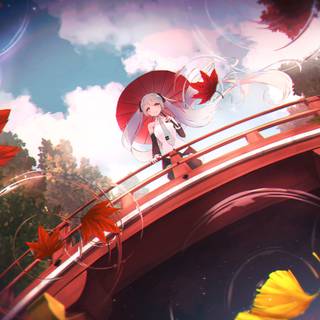 Hatsune Miku autumn wallpaper