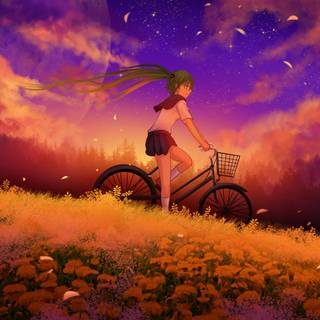 Hatsune Miku autumn wallpaper