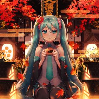 Hatsune Miku autumn wallpaper