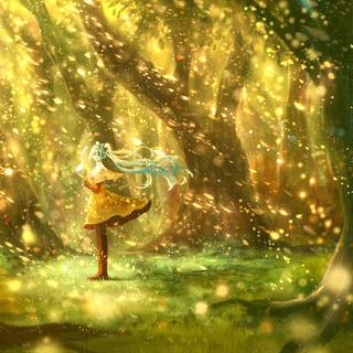 Hatsune Miku autumn wallpaper