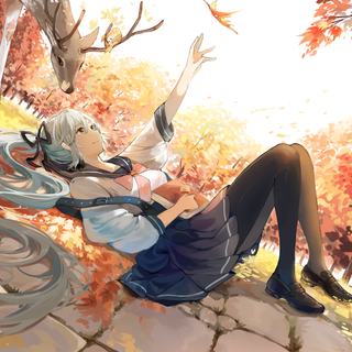 Hatsune Miku autumn wallpaper