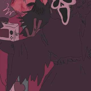 Cute ghost face wallpaper