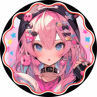 Aesthetic pink anime PFP wallpaper