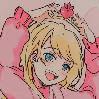 Aesthetic pink anime PFP wallpaper