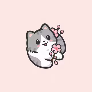 Simple cat desktop wallpaper