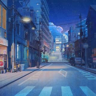 Clean blue anime wallpaper