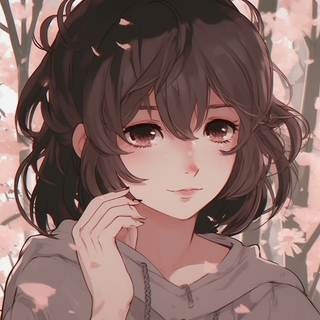 Aesthetic pink anime PFP wallpaper