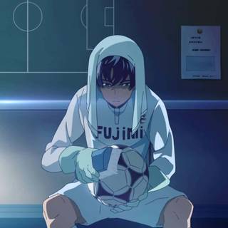 Clean blue anime wallpaper