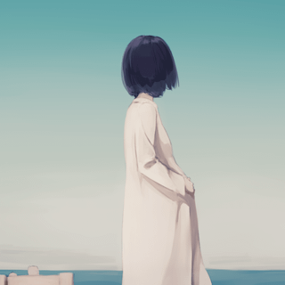 Clean blue anime wallpaper