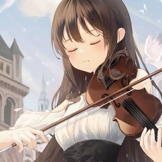 4k violin wallpaper
