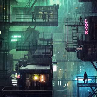 Night rain 4k wallpaper