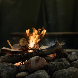 Camp fire 4k wallpaper