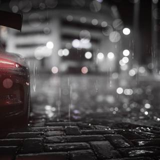 Night rain 4k wallpaper