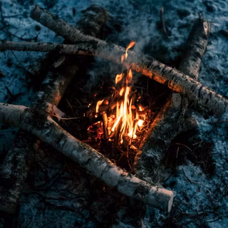 Camp fire 4k wallpaper