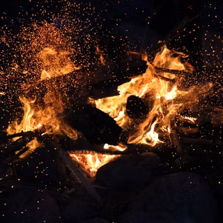 Camp fire 4k wallpaper