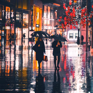 Night rain 4k wallpaper