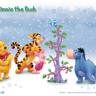 Winter Winnie The Pooh wallpaper