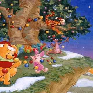 Winter Winnie The Pooh wallpaper
