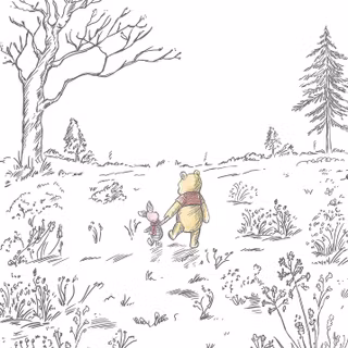 Winter Winnie The Pooh wallpaper