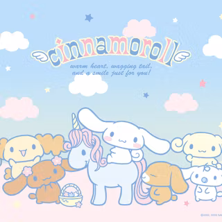 Hello Kitty and Cinnamoroll desktop wallpaper